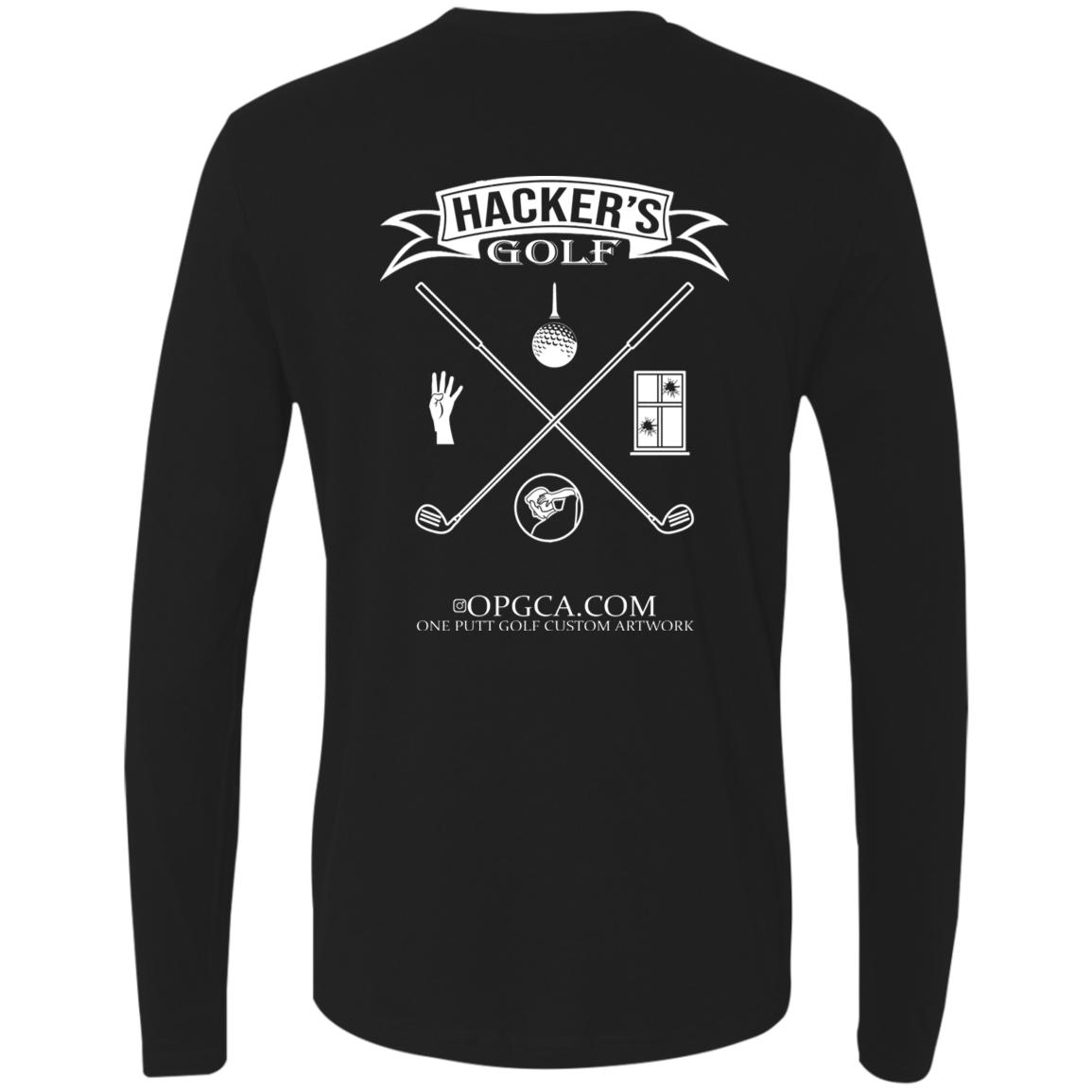 OPG Custom Design #20. 1st Annual Hackers Golf Tournament. Men's 100% Combed Ringspung Cotton