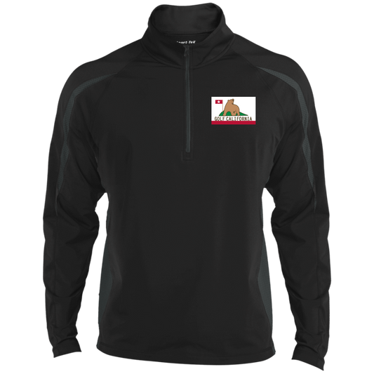 OPG Custom Design #14. Golf California. 1/2 Zip Sport Wicking Colorblock 1/2 Zip