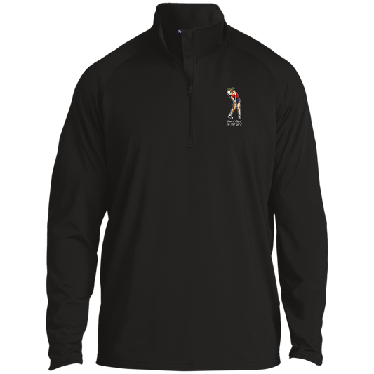 OPG Custom Design #9. Drive it. Chip it. One Putt Golf It. Golf So. Cal. 1/2 Zip Raglan Performance Pullover