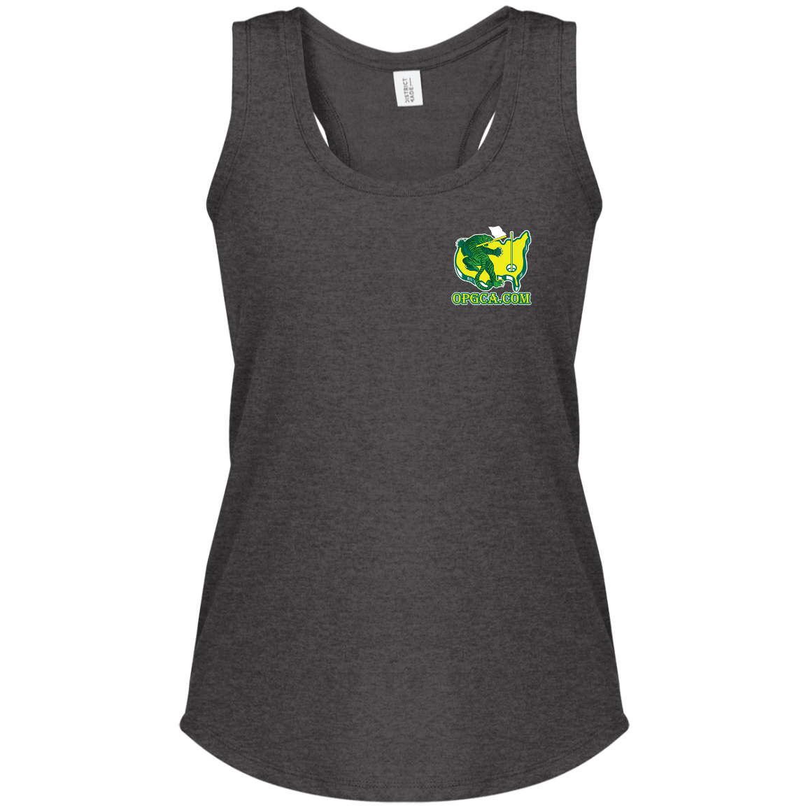 OPG Custom Design #26. Tiger Woods Fan Art. 2019 Master's Champion. Ladies' Perfect Tri Racerback Tank