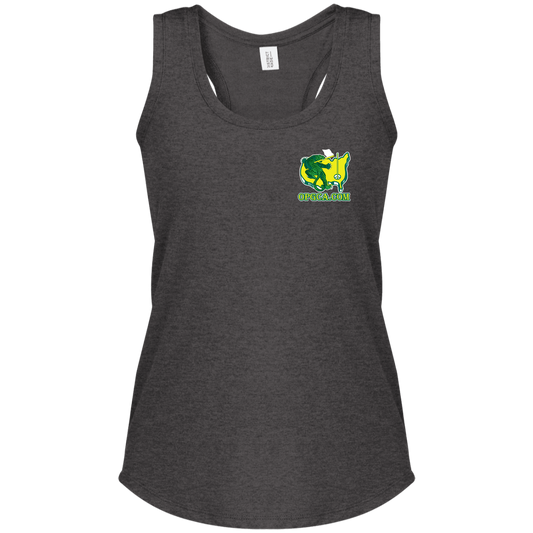 OPG Custom Design #26. Tiger Woods Fan Art. 2019 Master's Champion. Ladies' Perfect Tri Racerback Tank