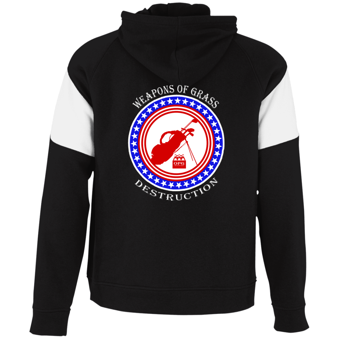 OPG Custom Design #18. Weapons of Grass Destruction. Colorblock Fleece Hoodie