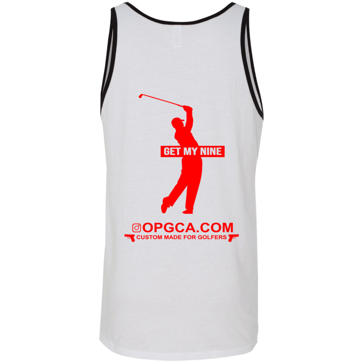 OPG Custom Design #16. Get My Nine. Male Version. 2 Tone Tank 100% Combed and Ringspun Cotton