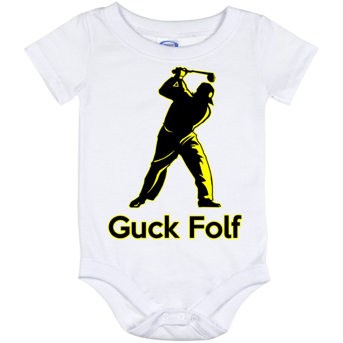 OPG Custom Design #19. GUCK FOLF. Men's Edition. Baby Onesie 12 Month