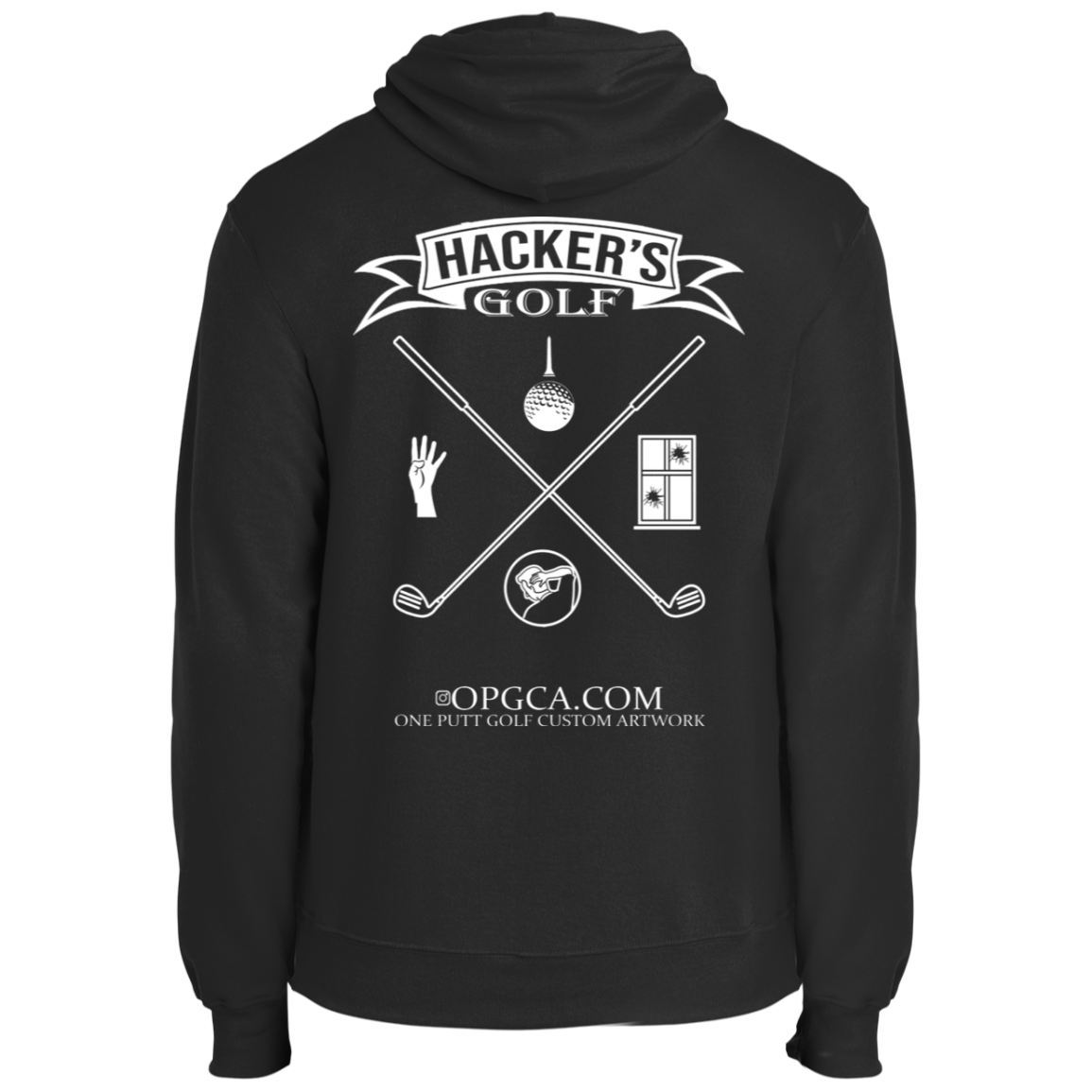 OPG Custom Design #20. 1st Annual Hackers Golf Tournament. Fleece Pullover Hoodie