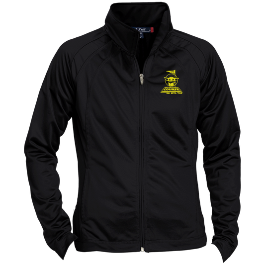 OPG Custom Design #21. May the course be with you. Parody / Fan Art. Ladies' Raglan Sleeve Warmup Jacket