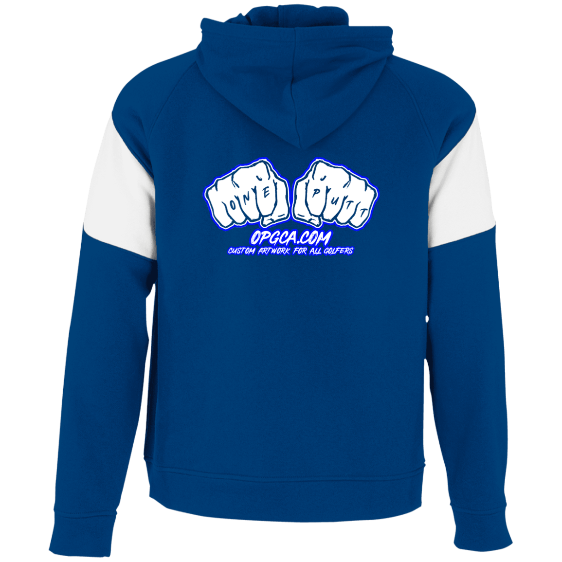 OPG Custom Design #3. Blue Tees Blues Brothers Fan Art. Youth Athletic Colorblock Fleece Hoodie