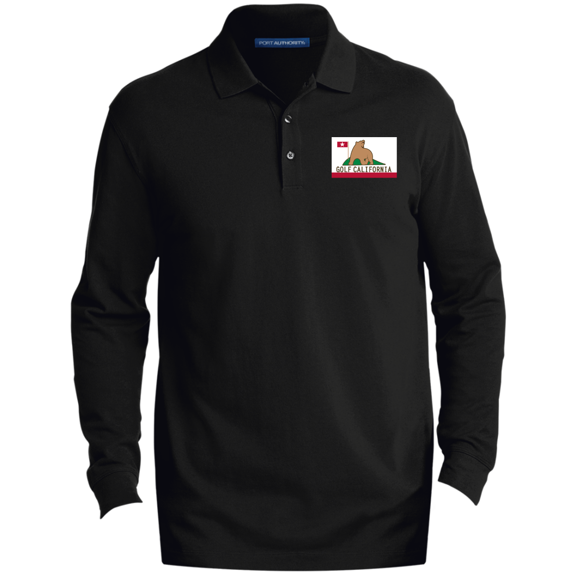 OPG Custom Design #14. Golf California. Men's EZCotton™ Long Sleeve Polo