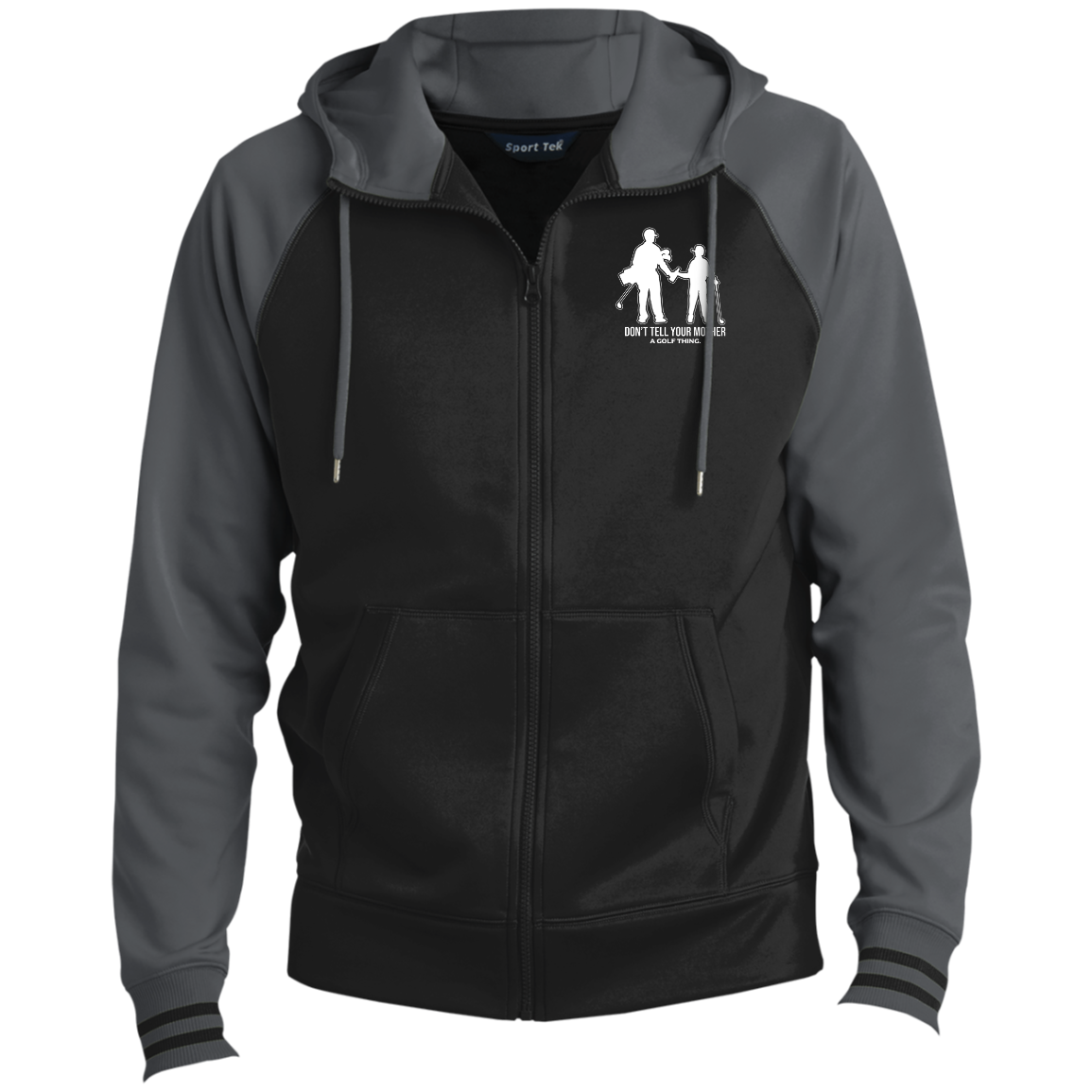 OPG Custom Design #7. Father and Son's First Beer. Don't Tell Your Mother. Sport-Wick® Full-Zip Hooded Jacket