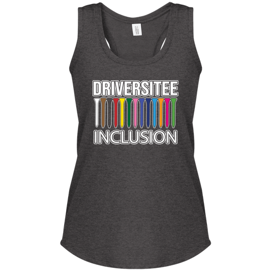 ZZZ#06 OPG Custom Design. DRIVER-SITEE & INCLUSION. Ladies' Perfect Tri Racerback Tank