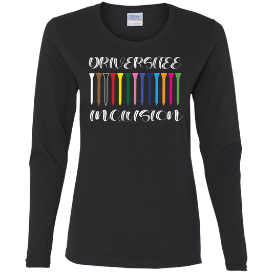 OPG Custom Design #6. Driveristee & Inclusion. Ladies' 100% Cotton T-Shirt