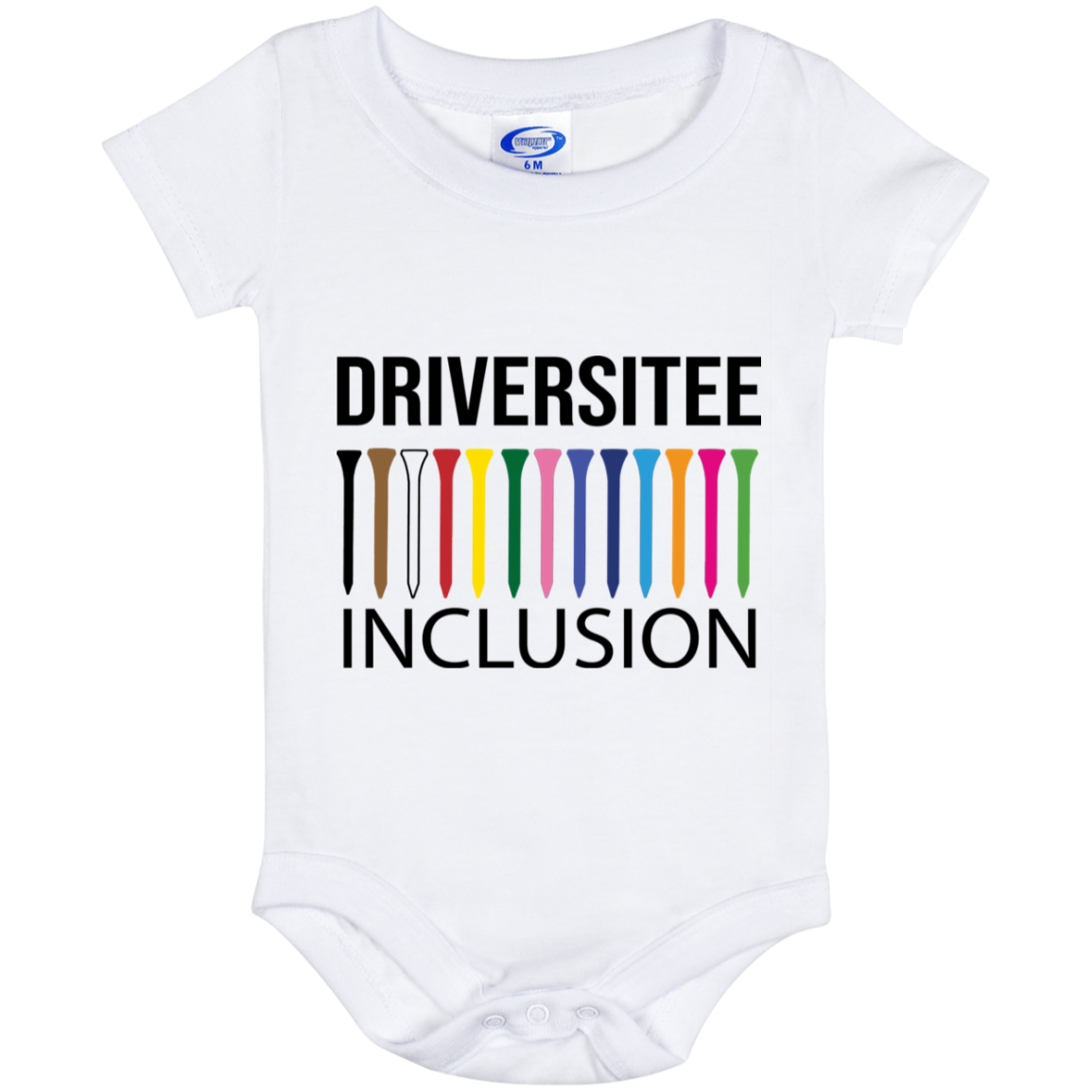 ZZZ#06 OPG Custom Design. DRIVER-SITEE & INCLUSION. Baby Onesie 6 Month