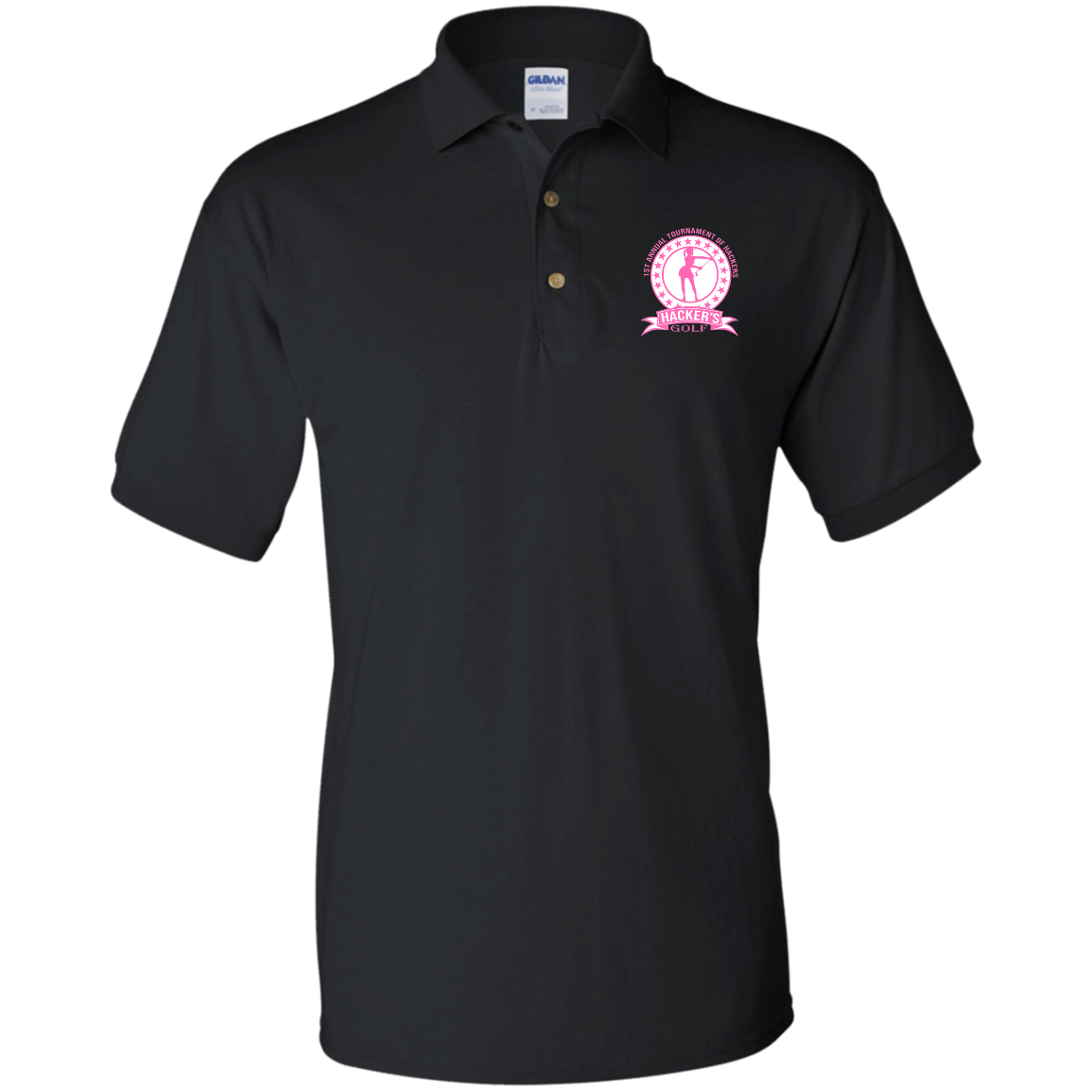 ZZZ#20 OPG Custom Design. 1st Annual Hackers Golf Tournament. Ladies Edition. Jersey Polo Shirt