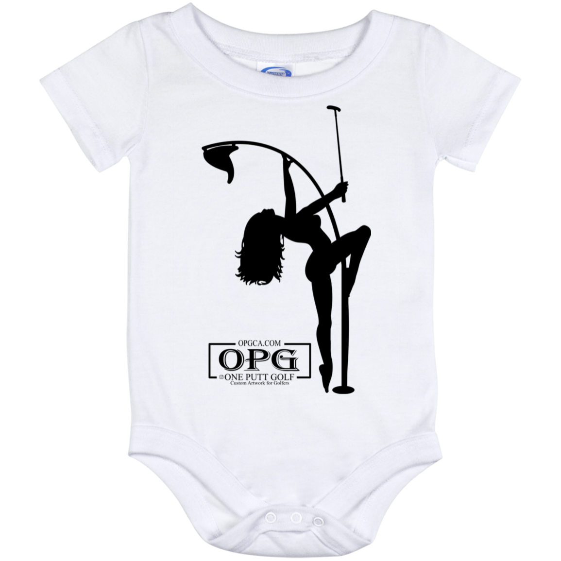 OPG Custom Design #10. Flag Pole Dancer. Baby Onesie 12 Month