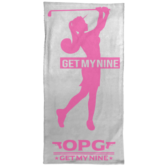 OPG Custom Design #16. Get My Nine. Female Version. Towel - 15x30