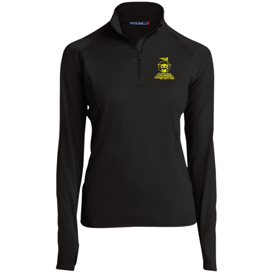 OPG Custom Design #21. May the course be with you. Parody / Fan Art. Ladies' 1/2 Zip Performance Pullover