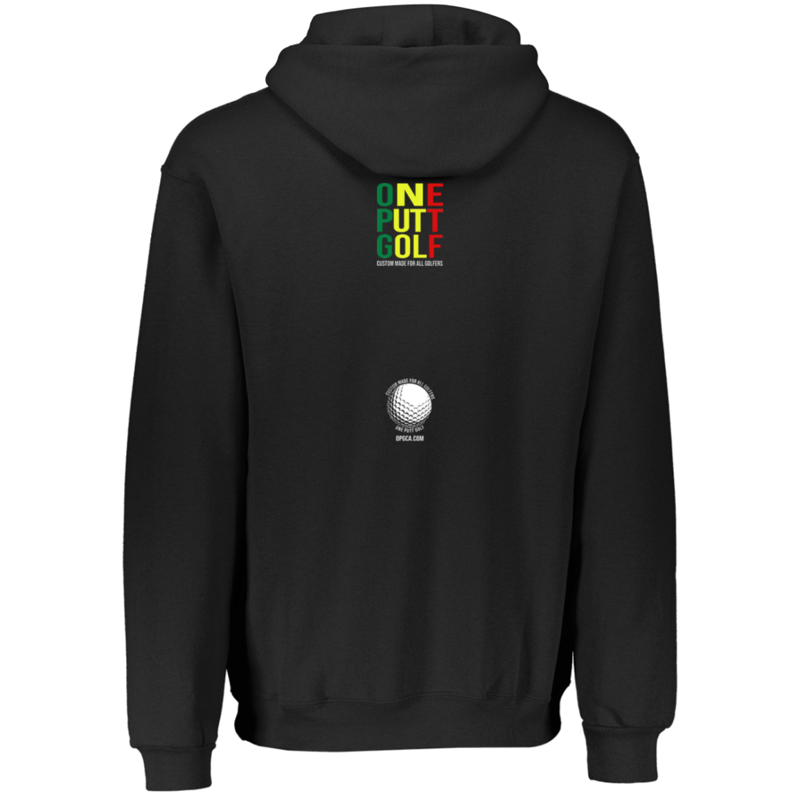 OPG Custom Design #22. One Putt / One Love Parody with Fan Art. Male Edition. Youth Dri-Power Fleece Hoodie