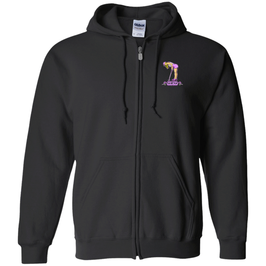 OPG Custom Design #13. Drive it. Chip it. One Putt Golf it. Zip Up Hooded Sweatshirt