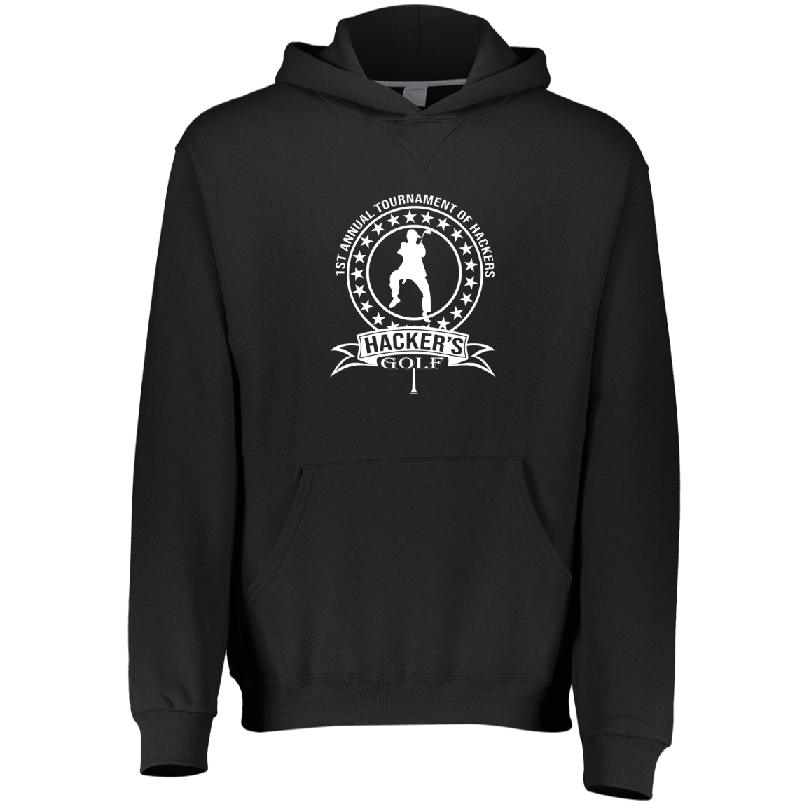 OPG Custom Design #20. 1st Annual Hackers Golf Tournament. Youth Dri-Power Fleece Hoodie