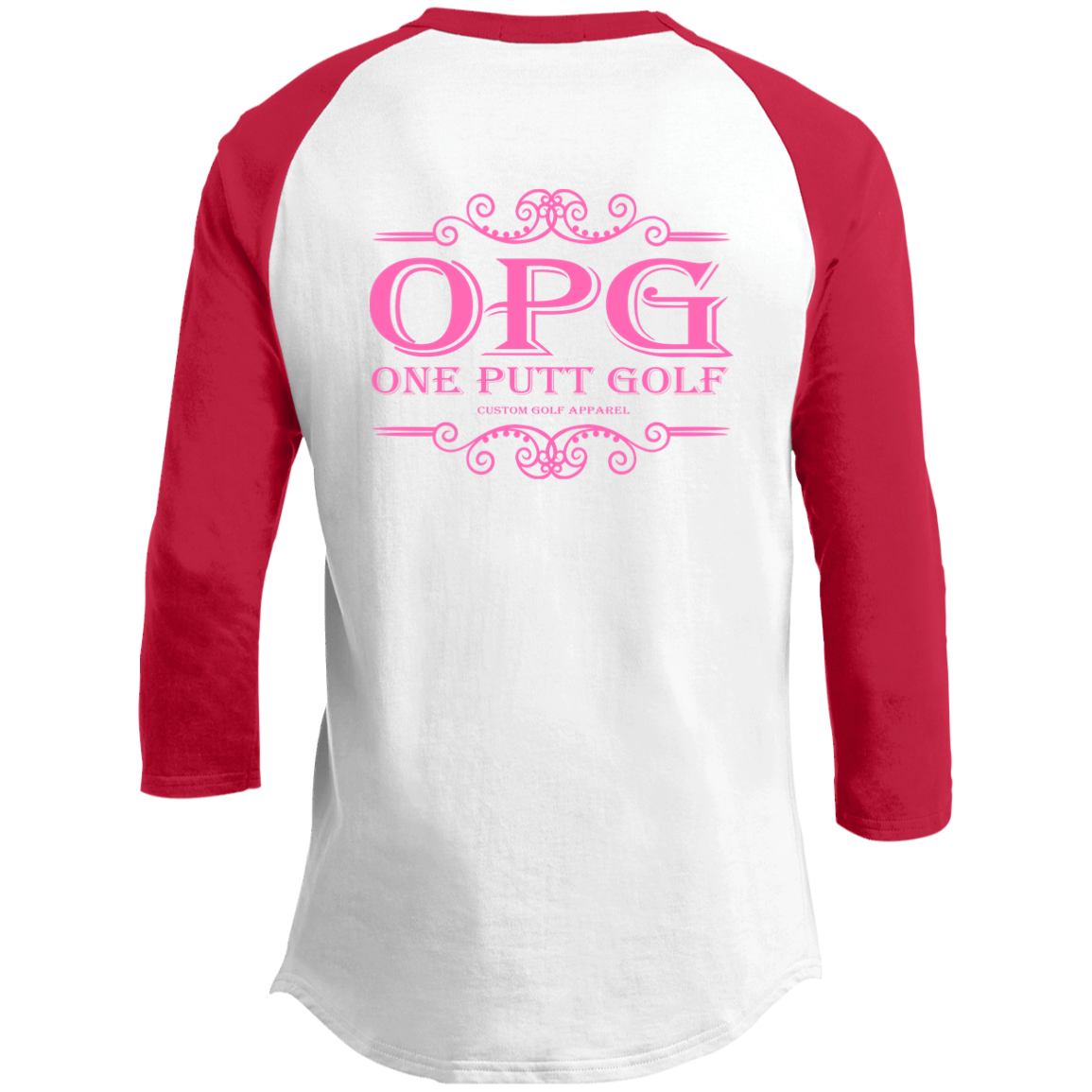 OPG Custom Design #5. Golf Tee-Shirt. Golf Humor. Youth 3/4 Raglan Sleeve Shirt