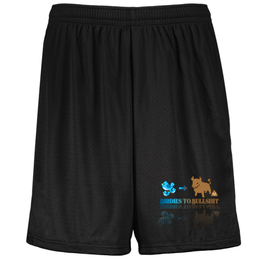 OPG Custom Design #2. Birdies to Bullshit. We Got A Saying Around Here. Youth Moisture-Wicking Mesh Shorts