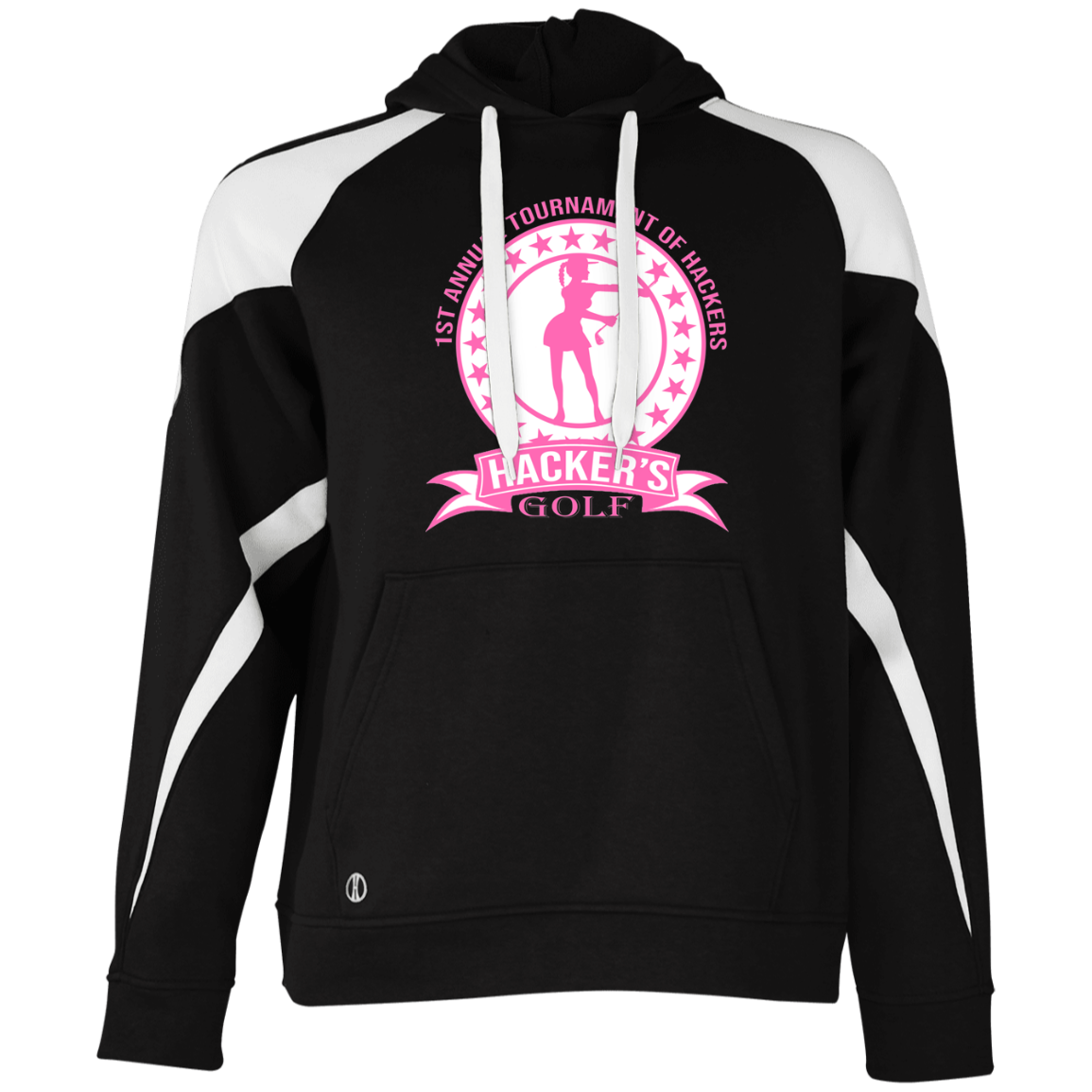 ZZZ#20 OPG Custom Design. 1st Annual Hackers Golf Tournament. Ladies Edition. Colorblock Fleece Hoodie