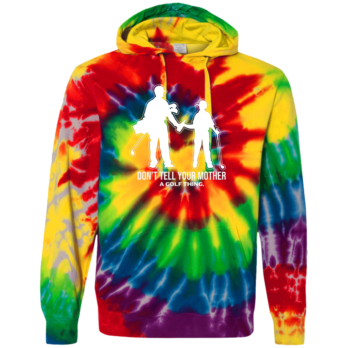 OPG Custom Design #7. Father and Son's First Beer. Don't Tell Your Mother. Tie-Dyed Pullover Hoodie