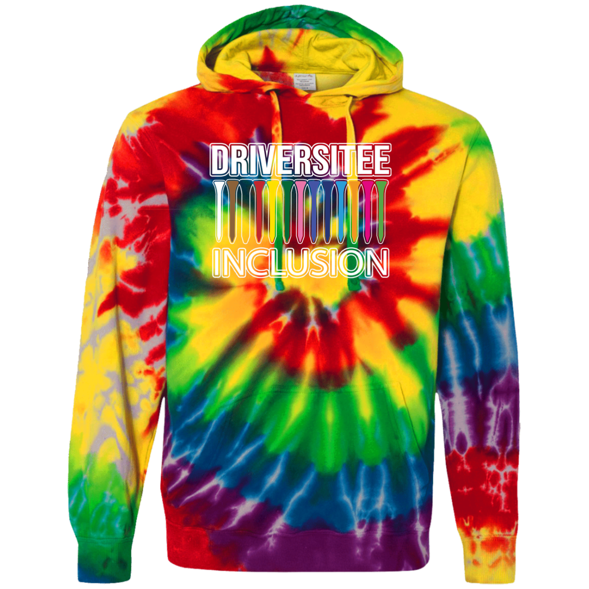 ZZZ#06 OPG Custom Design. DRIVER-SITEE & INCLUSION. Tie-Dyed Pullover Hoodie