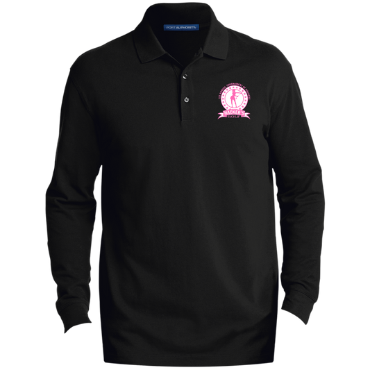 ZZZ#20 OPG Custom Design. 1st Annual Hackers Golf Tournament. Ladies Edition. Men's EZCotton™ Long Sleeve Polo