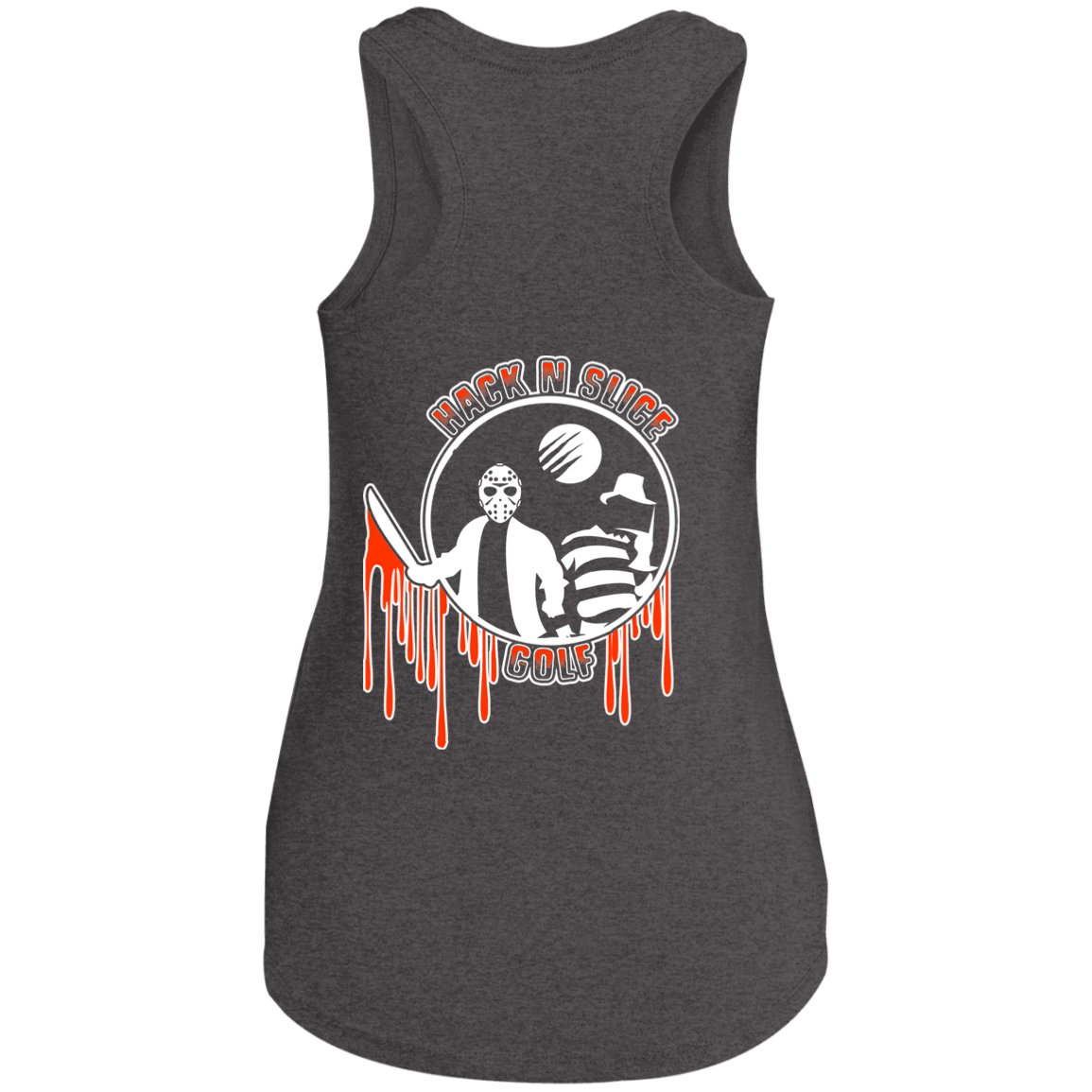 OPG Custom Design #23. Hack N Slice Golf. Freddy and Jason Fan Art. Ladies' Perfect Tri Racerback Tank