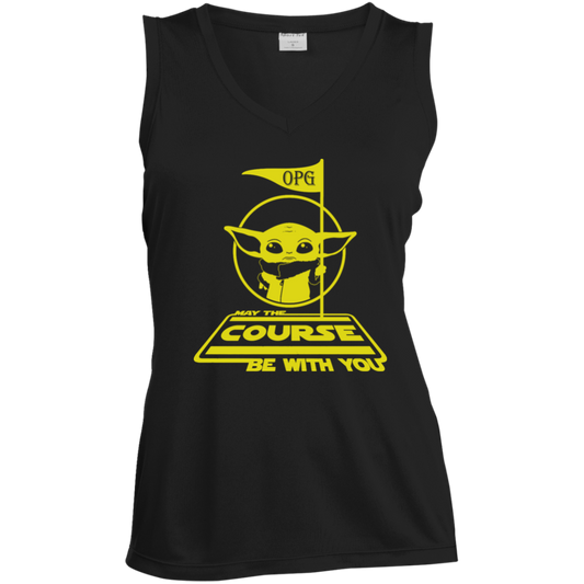 OPG Custom Design #21. May the course be with you. Parody / Fan Art. Ladies' Sleeveless V-Neck