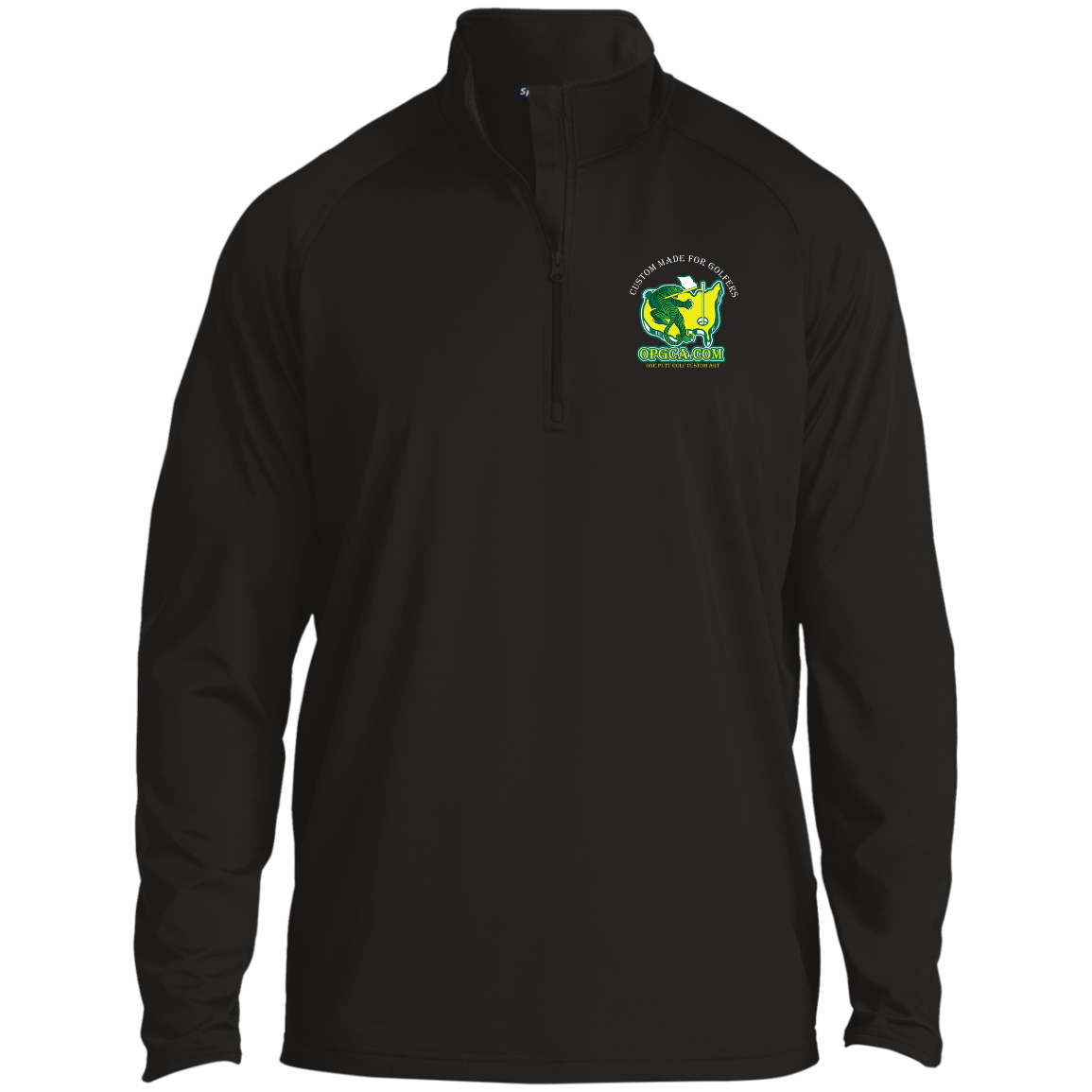 OPG Custom Design #26. Tiger Woods Fan Art. 2019 Master's Champion. 1/2 Zip Raglan Performance Pullover