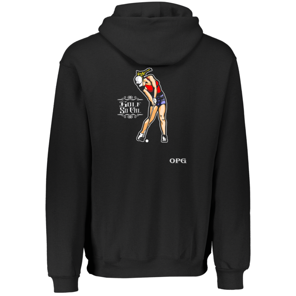 OPG Custom Design #9. Drive it. Chip it. One Putt Golf It. Golf So. Cal. Youth Dri-Power Fleece Hoodie