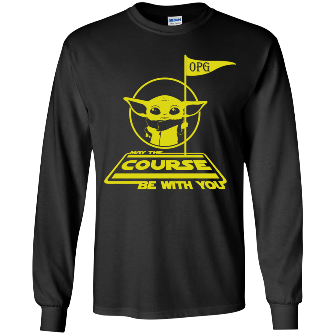 OPG Custom Design #21. May the course be with you. Star Wars Parody and Fan Art. Youth Long Sleeve T-Shirt