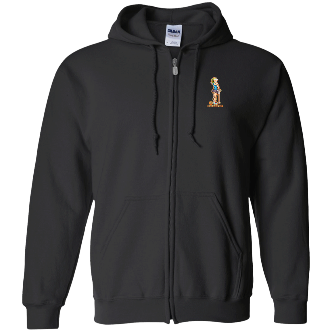 OPG Custom Design #28. Drive it. Chip it. One Putt golf it. Zip Up Hooded Sweatshirt