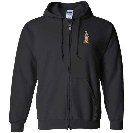 OPG Custom Design #28. Drive it. Chip it. One Putt golf it. Zip Up Hooded Sweatshirt