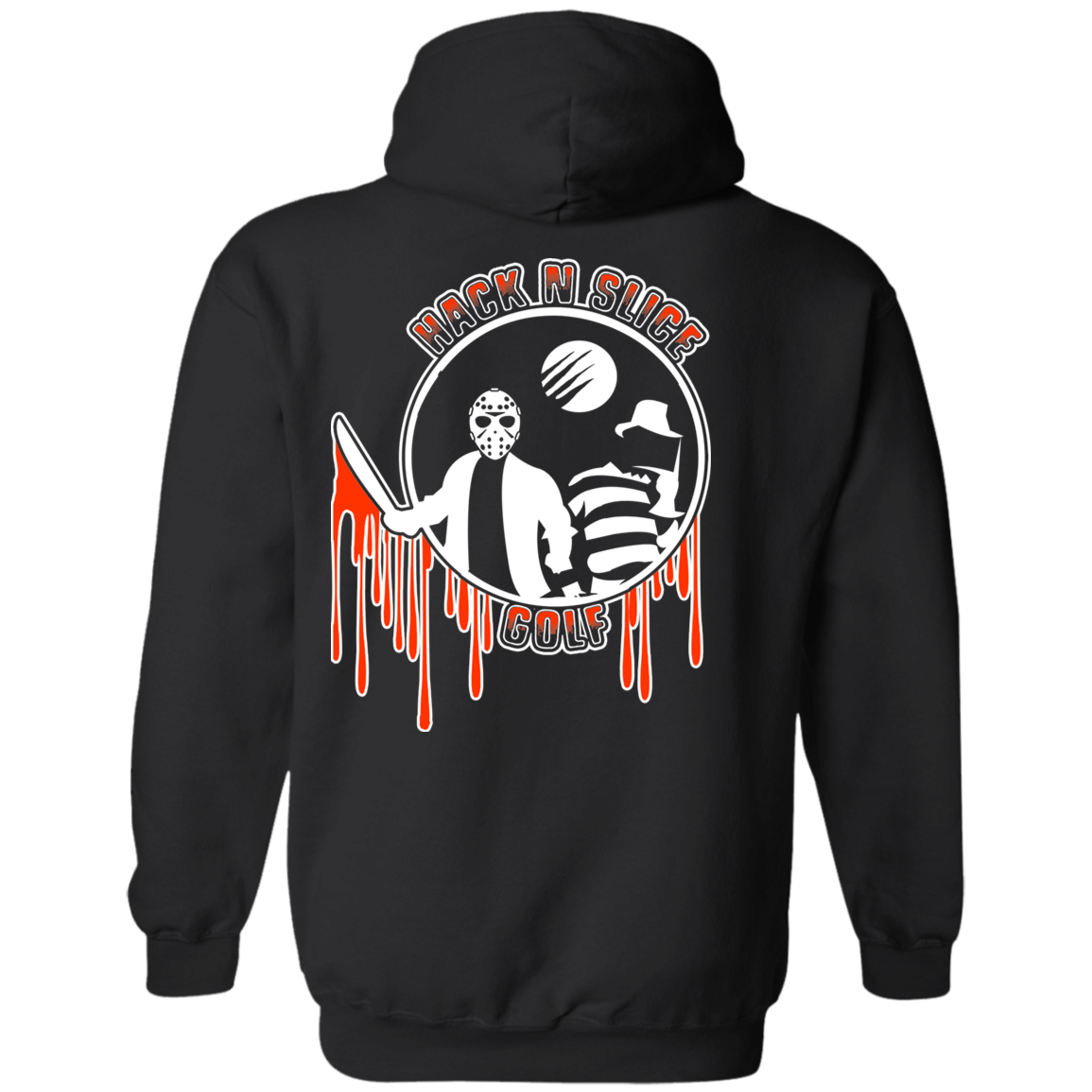 OPG Custom Design #23. Hack N Slice Golf. Freddy and Jason Fan Art. Pullover Hoodie