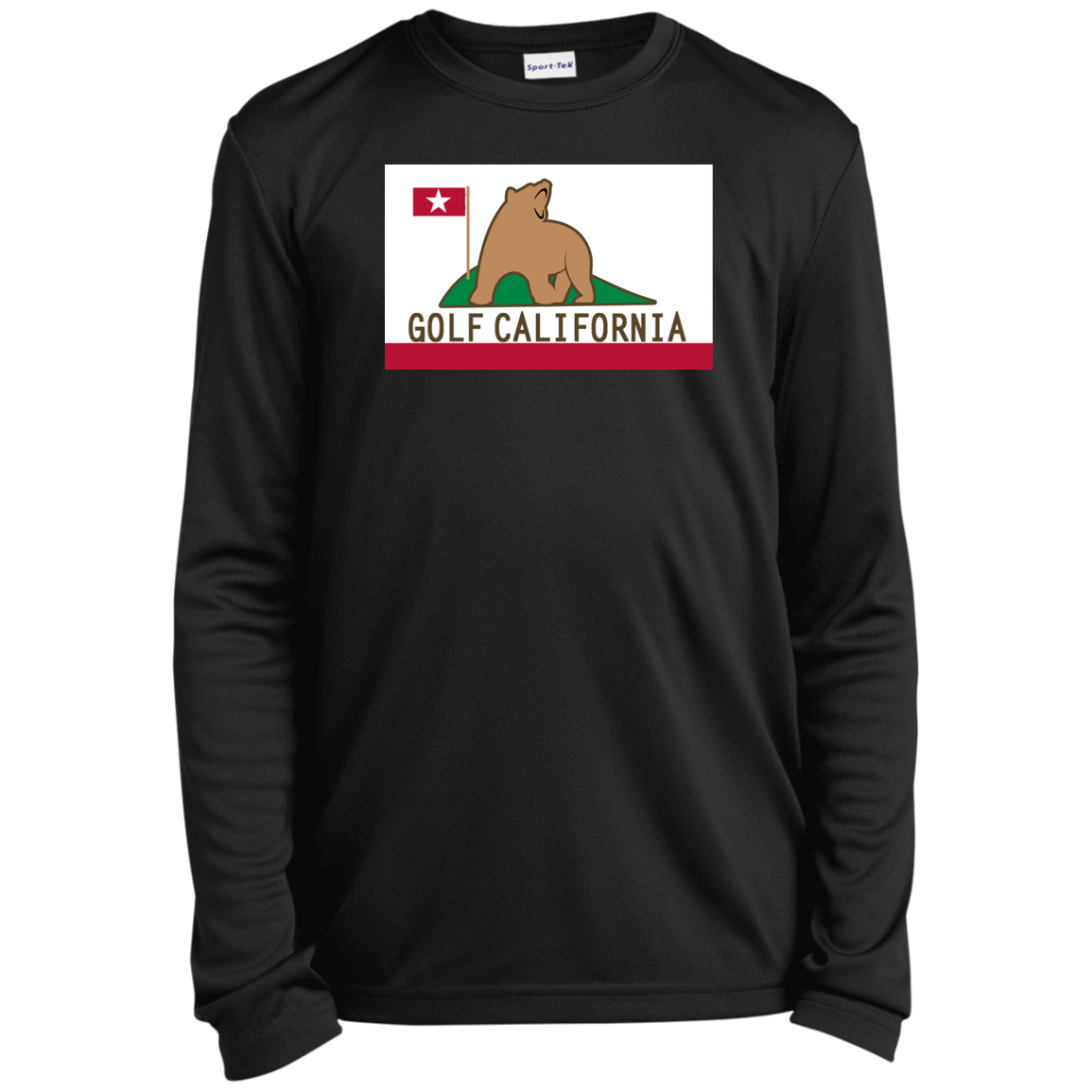 OPG Custom Design #14. Golf California. Youth 100% Polyester Long Sleeve Tee