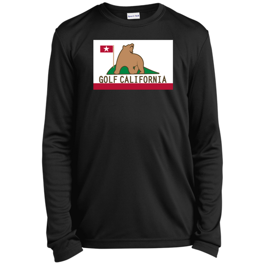 OPG Custom Design #14. Golf California. Youth 100% Polyester Long Sleeve Tee