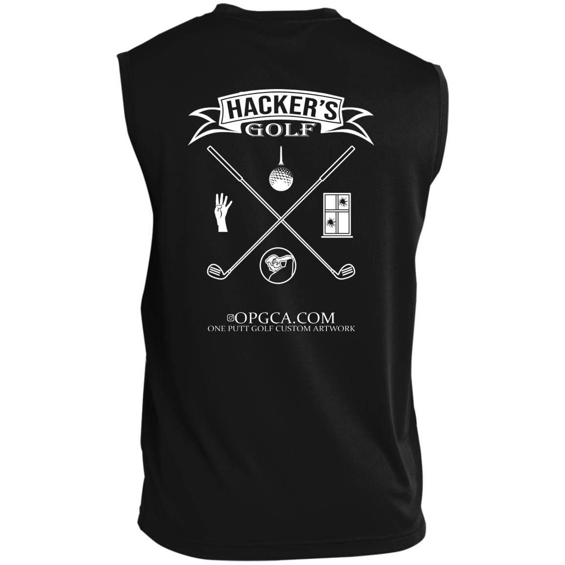 OPG Custom Design #20. 1st Annual Hackers Golf Tournament. Men’s Sleeveless