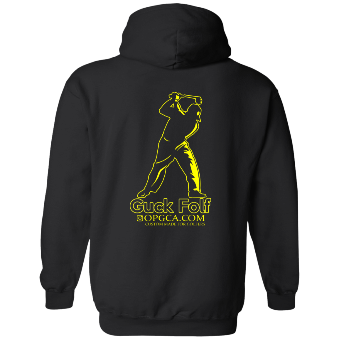 OPG Custom Design #19. GUCK FOLF. Men's Edition. Zip Up Hooded Sweatshirt