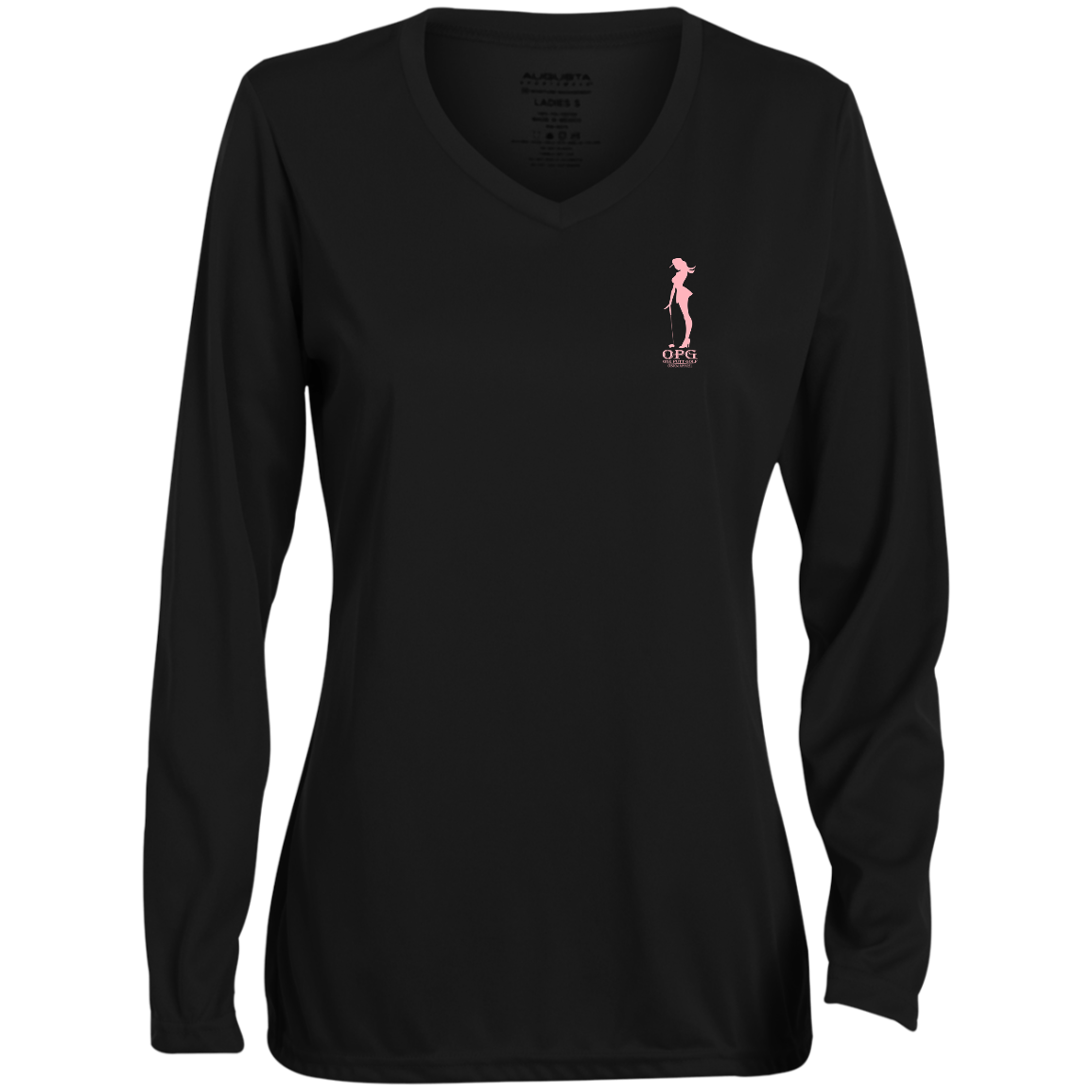 OPG Custom Design #4. I Don't See Noting Wrong With A Little Bump N Run. Ladies' Moisture-Wicking Long Sleeve V-Neck Tee