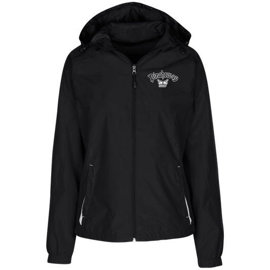 ZZZ#27 OPG Custom Design. Pincheway. Ladies' Jersey-Lined Hooded Windbreaker