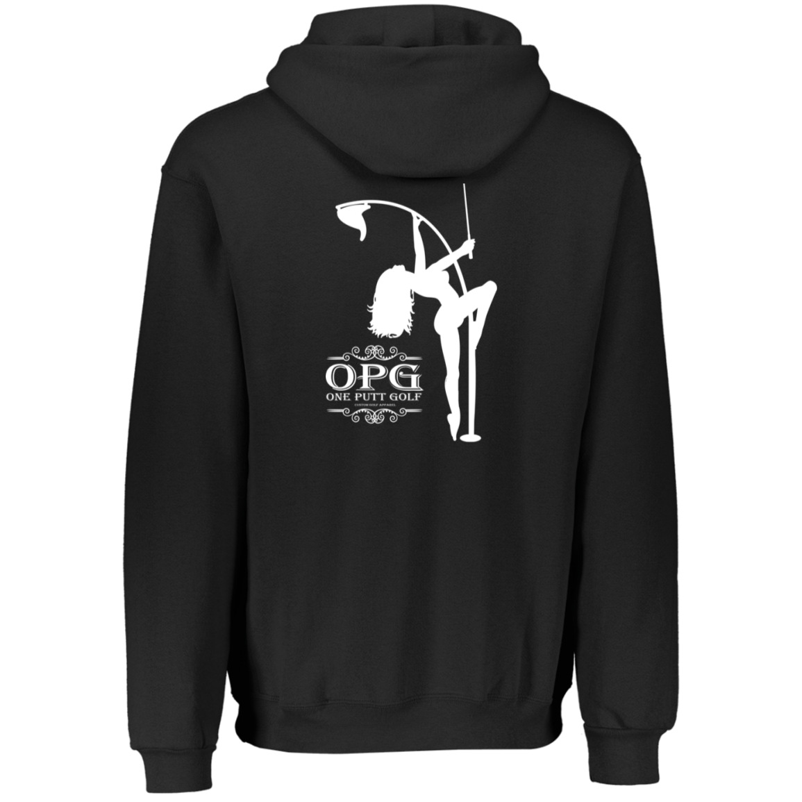 OPG Custom Design #10. Lady on Front / Flag Pole Dancer On Back. Youth Dri-Power Fleece Hoodie