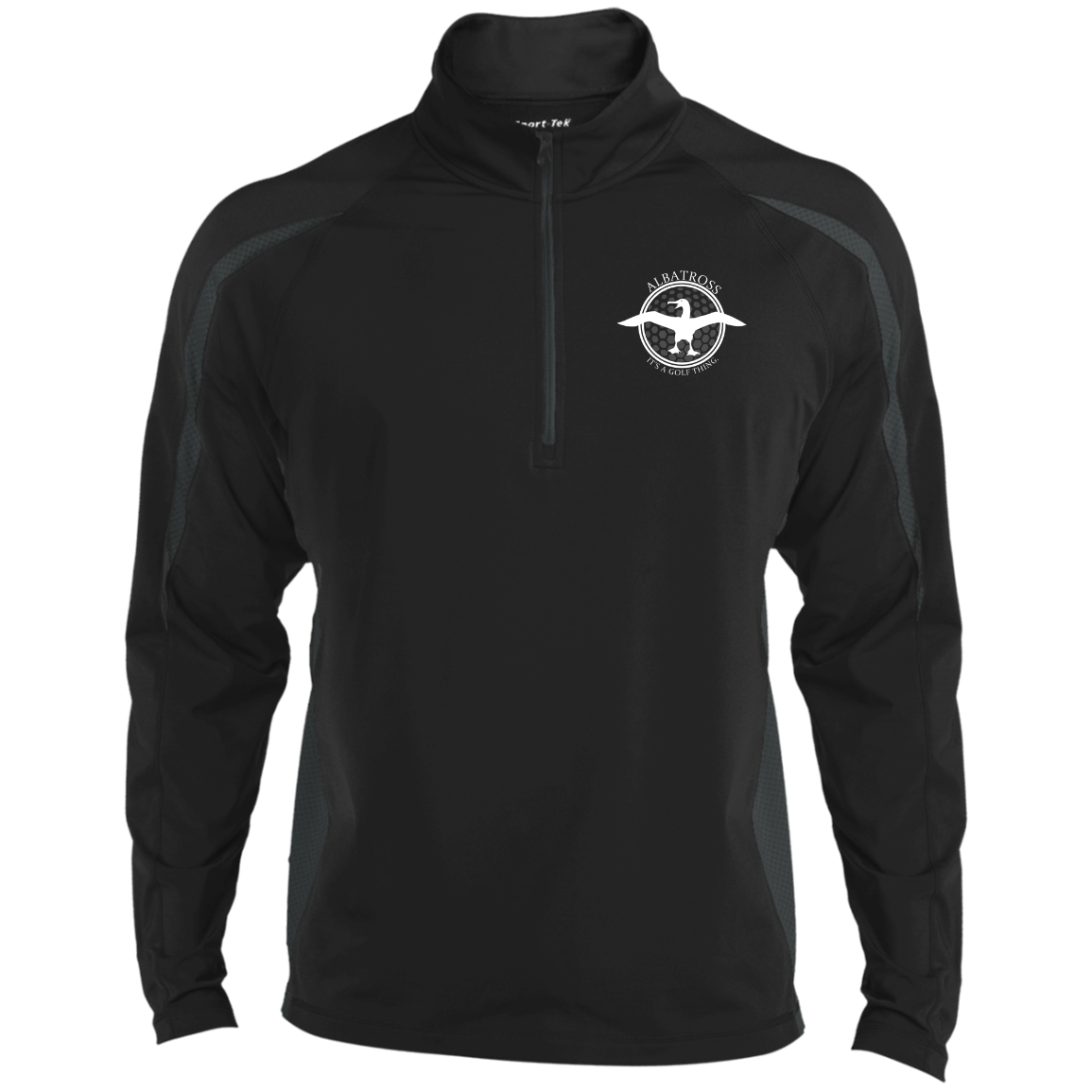 OPG Custom Artwork #1. Albatross. It's a golf thing. Men's Sport Wicking Colorblock 1/2 Zip