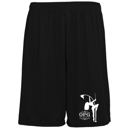 OPG Custom Design #10. Flag Pole. 100% Polyester Training Shorts w/Pockets