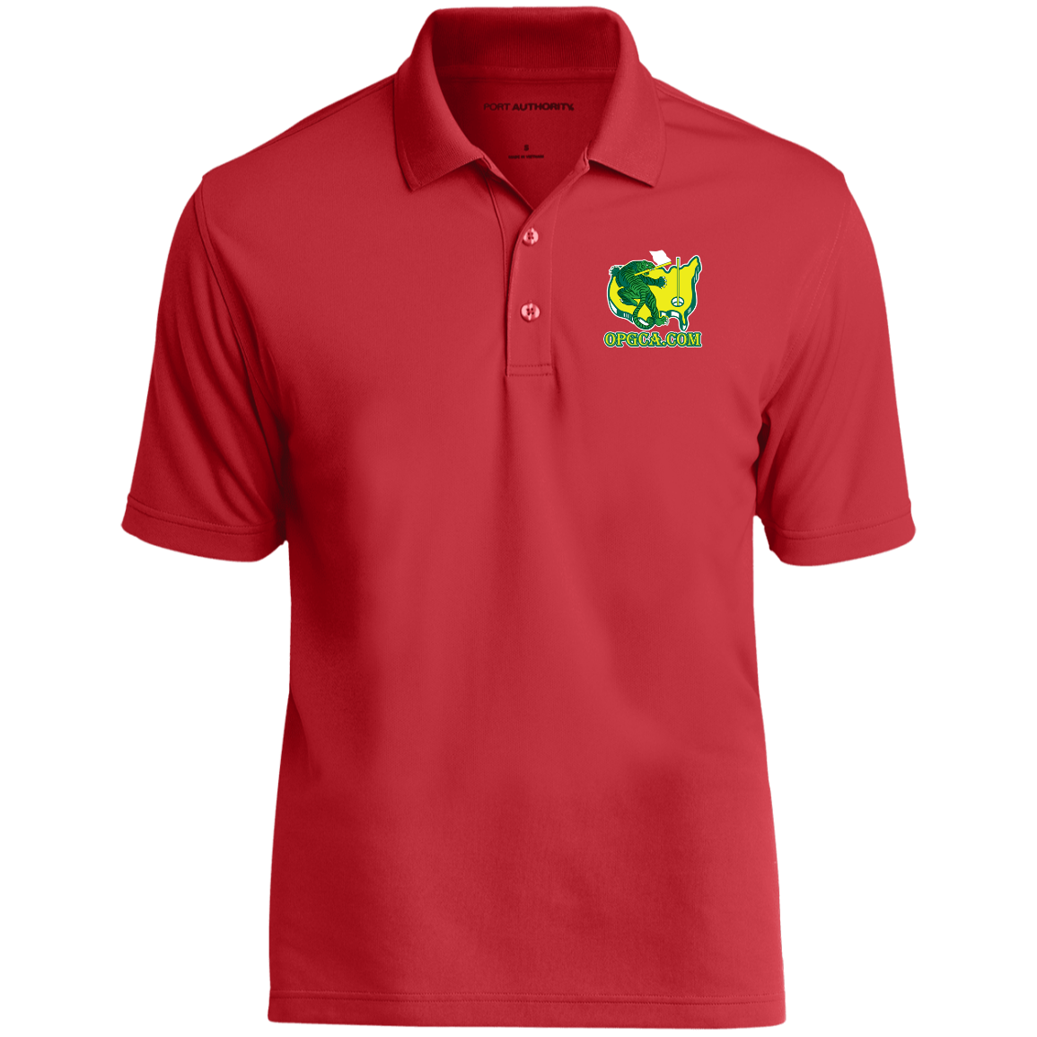 OPG Custom Design #26. Tiger Woods Fan Art. 2019 Master's Champion. Dry Zone UV Micro-Mesh Polo