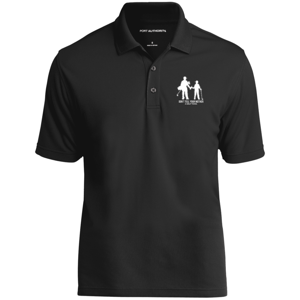 OPG Custom Design #7. Father and Son's First Beer. Don't Tell Your Mother. 100%Polyester UV Micro-Mesh Polo