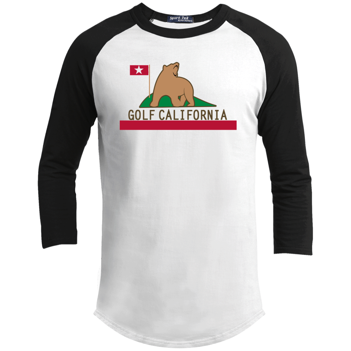 OPG Custom Design #14. Golf California. Youth 3/4 Raglan Sleeve Shirt