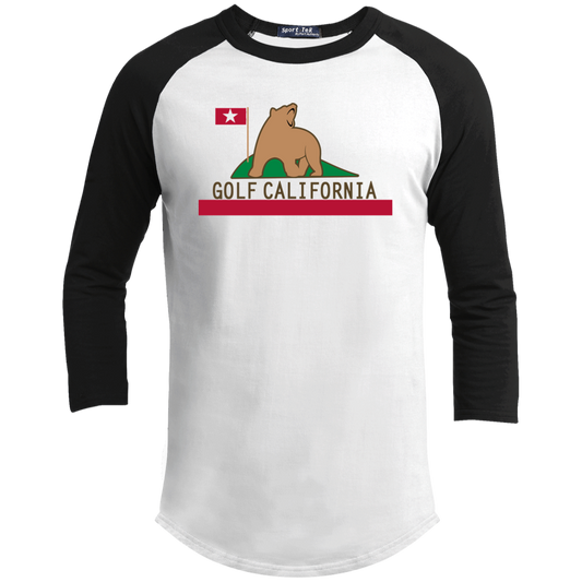 OPG Custom Design #14. Golf California. Youth 3/4 Raglan Sleeve Shirt